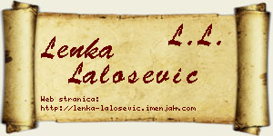Lenka Lalošević vizit kartica